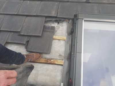 Repairing roof after an emergency call out in Dublin Repairing roof after an emergency call out in Dublin